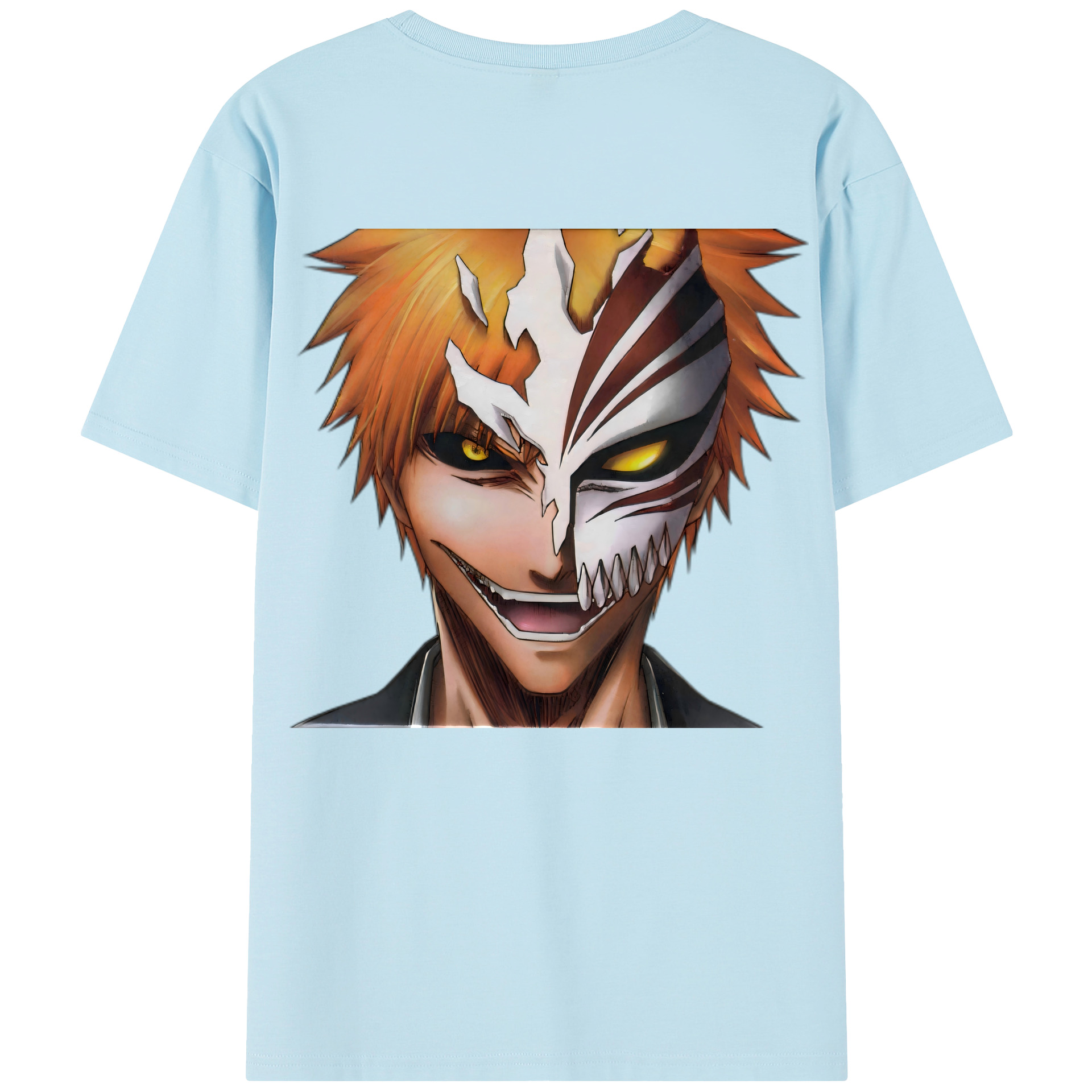 （画像用） ブリーチ 黒崎一護（くろさき いちご）BLEACH Kurosaki Ichigo 綿100％半袖Tシャツ（背面プリント）